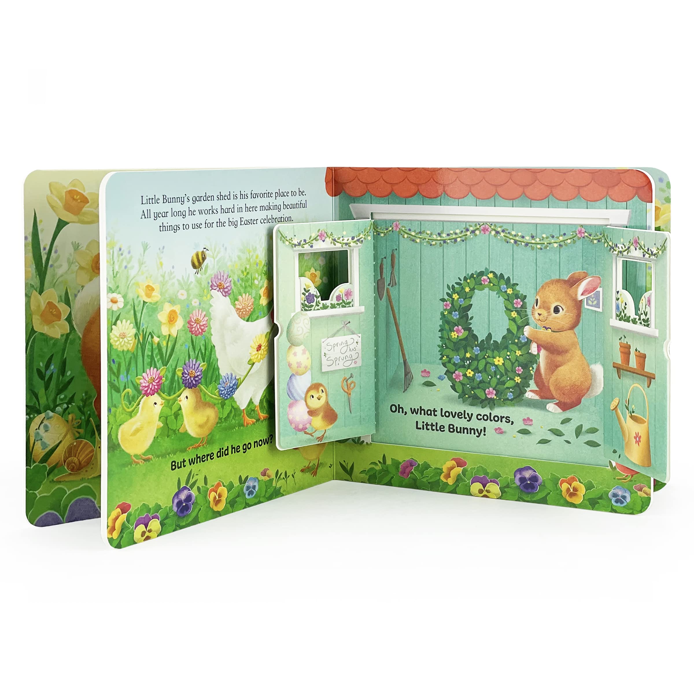 Happy Easter, Little Bunny Deluxe Lift-a-Flap & Pop-Up Surprise Children's Board Book,