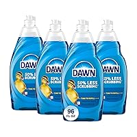 Dawn Ultra Dish Soap, Dishwashing Liquid, Original, 4x24 Fl Oz Bundle