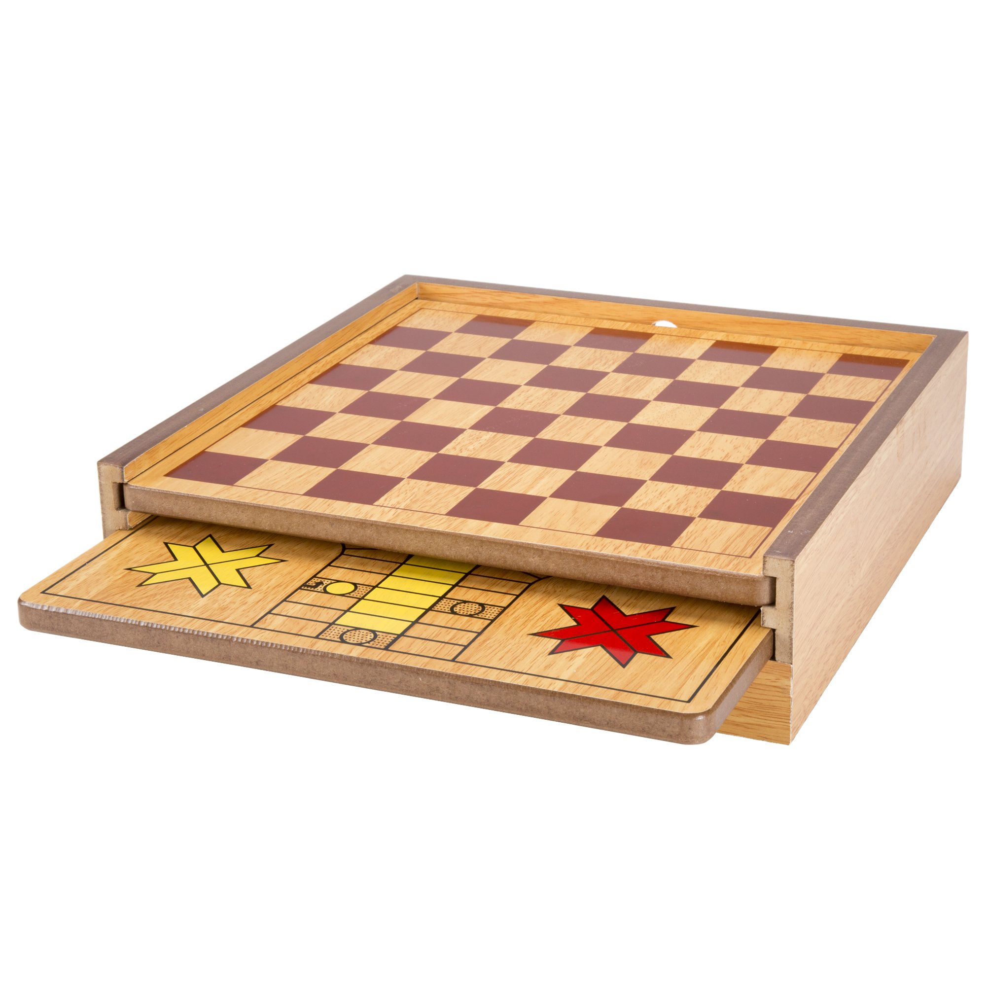 7-in-1 Combo Game with Chess, Ludo, Chinese Checkers & More,11.5 x 12 x 3 inches