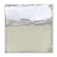 Stupell Industries Silver Ribbon Abstract Horizon Neutral Tone Landscape, Designed by Jennifer Goldberger Wall Plaque, 12 x 12, Grey
