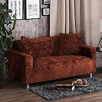 Stretch Sofa Protector,Solid Color Thicken Elastic Sofa Covers,Anti-Slip Universal Easy Fit Sofa Slipcovers Couch Slipcover-D 4 Seater 235-300cm(93-118inch)
