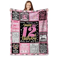 12 Year Old Girl Birthday Gifts,Teenage Girls 12th Birthday Gifts Throw Blanket 50