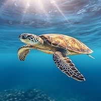 Turtle swimming in the sea wallpaper