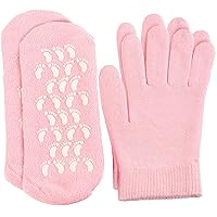 Moisturising Gloves and Socks for Dry Hands Foot Gel Spa Softens Cracked Silicone Foot Moisturiser Socks and Gloves for Hands Feet Overnight Hydrating Care Beauty Supplies