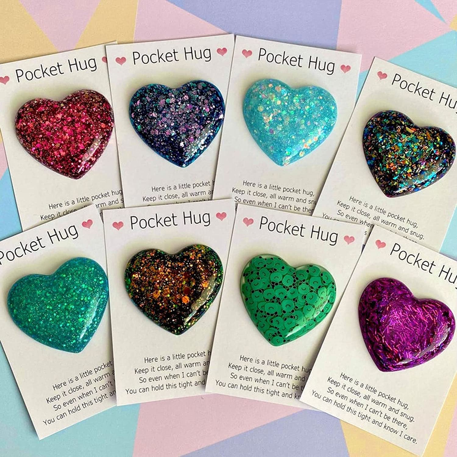 2pcs Pocket Hug Heart Mini Cute Pocket Hug Decoration Sweet Warm Special Encourage Birthday Wedding Party Valentines Gifts