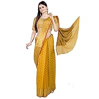 Chandrakala Mothers Day Gifts for Mom, Banarasi Saree with Unstitched Blousepiece, (1391)