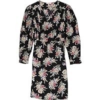 Rebecca Taylor Womens Belted Floral Silk A-Line Dress