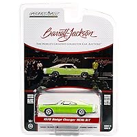 Toy Cars 1970 Charger HEMI R/T Sublime Green w/White Roof & White Tail Stripe (Lot #777) Barrett-Jackson Series 10 1/64 Diecast Model Car by Greenlight 37260 E