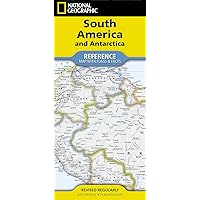 National Geographic South America and Antarctica Map (folded with flags and facts) (National Geographic Reference Map)