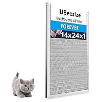 UBeesize 14x24x1 Reusable Electrostatic Air Filter HVAC AC Furnace Filter,MERV 8,Washable, Lasts a Lifetime,Permanent Air Filter,Breathe Fresher,Home And Office(Actual Size:13.38x23.38x0.86 Inch)