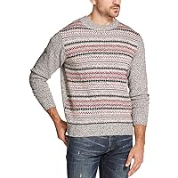 Weatherproof Mens Fair Isle Stripe Knit Sweater