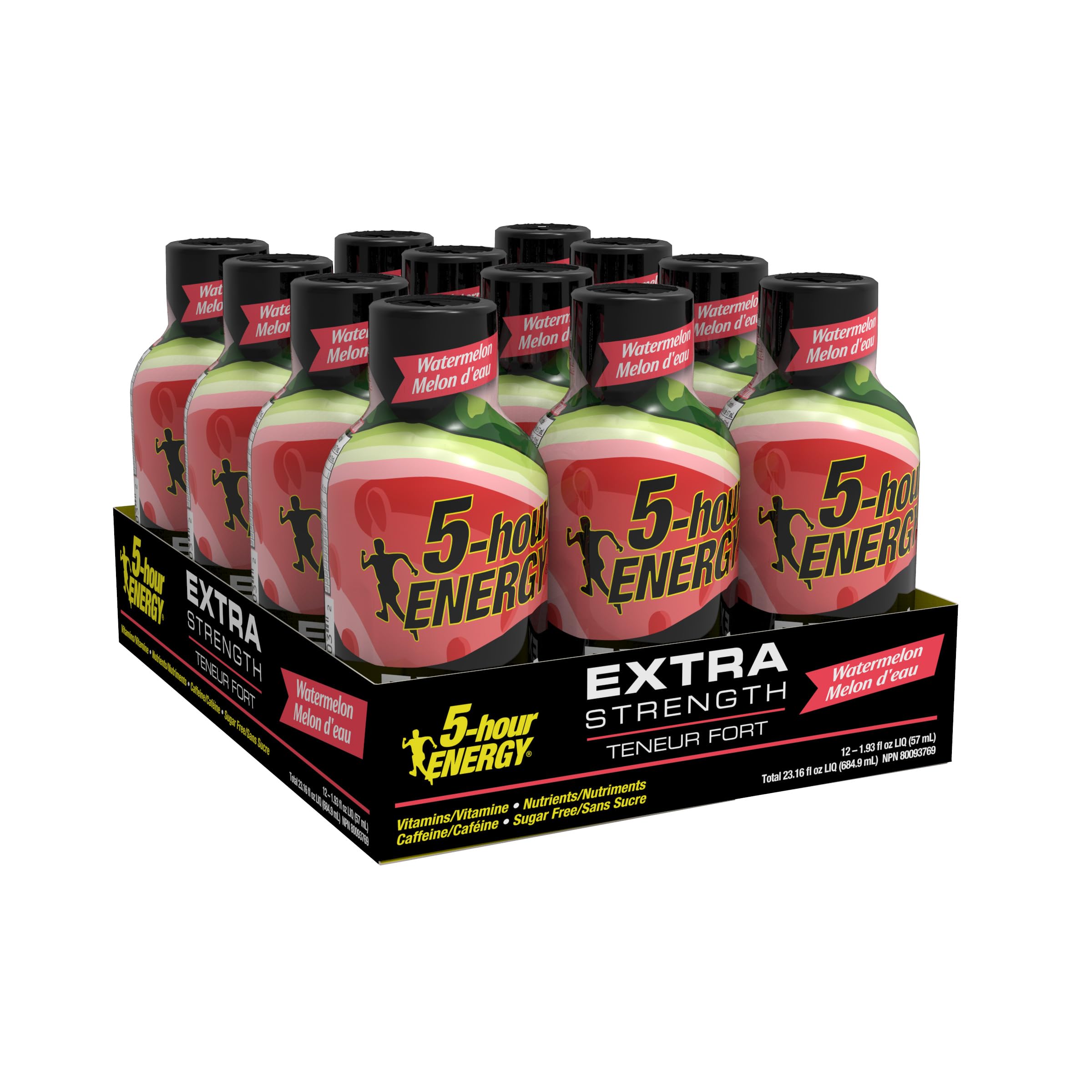 3 set 5-Hour Energy Extra Strength Sugar Free Watermelon Energy Shot 1.93 oz (Pack of 12)
