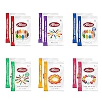 World's Best Gummi Variety Pack of Candy, 12 Flavor and Sour Bears, Mini Worms and Butterflies, 7.5 & 7oz bags, (Pack of 12)