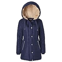 Sportoli Winter Coats for Women Hooded Quilted Puffer Jacket with Fur Collar