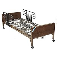 Drive Medical Delta Ultra Light Full Electric Hospital Bed with Half Rails