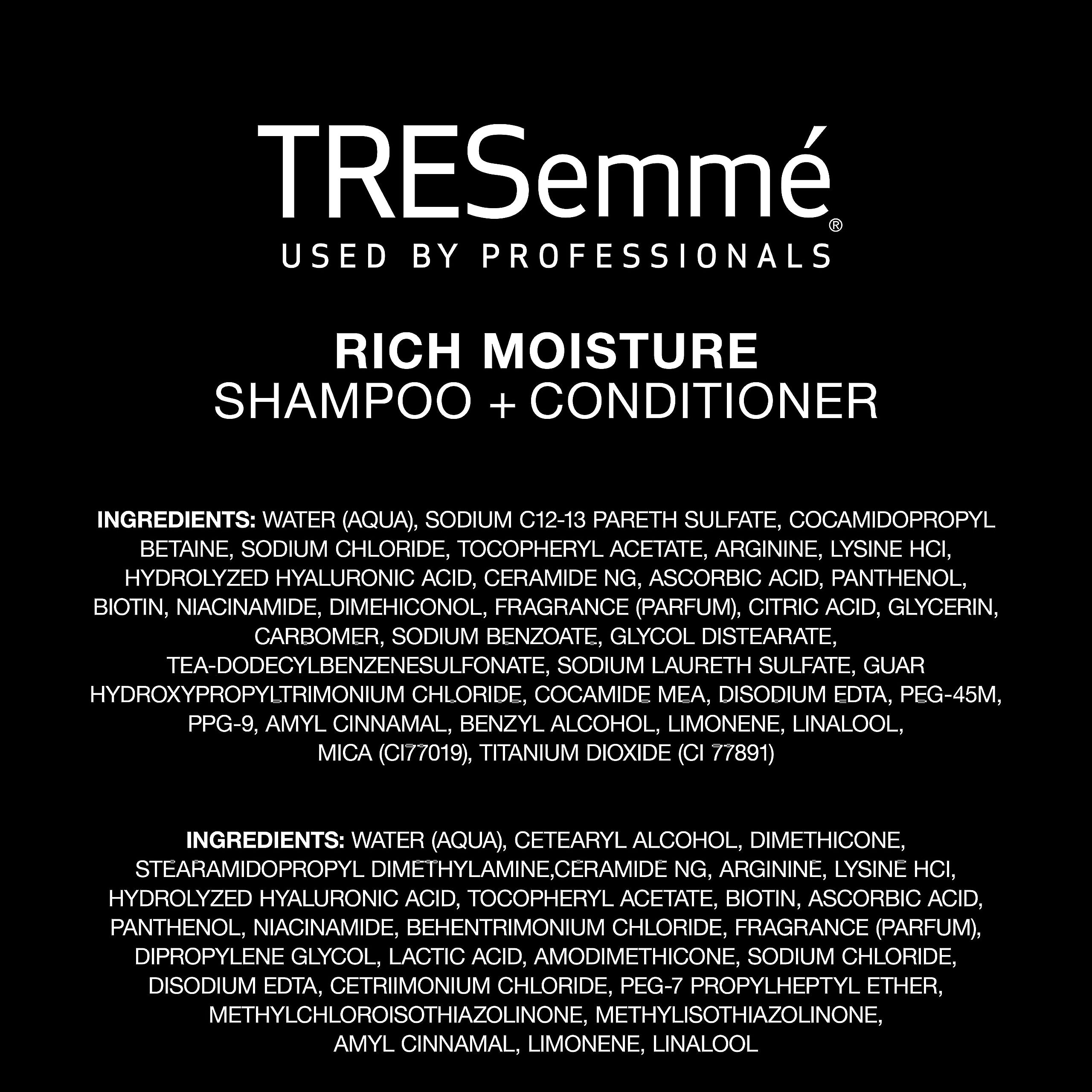 TRESemmé Rich Moisture Shampoo and Conditioner Rich Moisture 2 Count for Dry Hair Formulated With Vitamin E and Biotin 28 oz