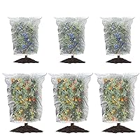 MIXC 6 Packs 2 Size Insect Netting Bag, Garden Bird Barrier Mesh Covers Bags With Drawstring, Bug Netting Plant Protection Covers Bags For Blueberry Tomato Vegetable Form Cicadas Bird Squirrels Eating