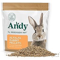 Andy Alfalfa Hay Pellets, Premium Bunny Food for Rabbits, Alfalfa Pellets for Pregnant Bunnies, Young Rabbit Food, Rich in Calcium and Protein,10 lbs Bag