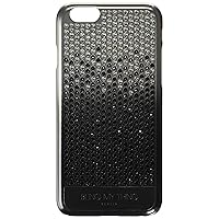 Bling-My-Thing Metallic Black Case in Cascade Design with 534 Swarovski Elements for iPhone 6 4.7-Inch - Retail Packaging - Metallic Black/Brilliant Onyx