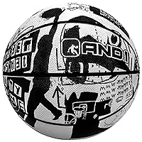 AND1 Street Art Rubber Basketball: Official Regulation Size 7 (29.5 inches) Rubber Basketball - Deep Channel Construction Streetball, Made for Indoor Outdoor