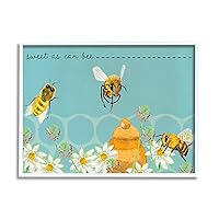 Stupell Industries Sweet As Can Bee Insect Pun Honey Comb Pattern, Design by Alicia Longley