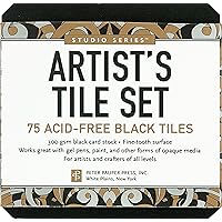 Studio Series Artist's Tiles Black: 75 Acid-Free Black Tiles