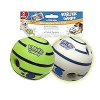 Ball 2 Pack- Interactive Dog Toy, Fun Giggle Sounds When Rolled or Shaken, Pets Know Best, 1 Original & 1 Glow in The Dark Ball