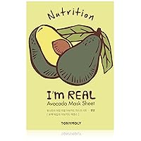 TONYMOLY I'm Real Avocado Sheet Mask, 10 Count(Pack of 1)
