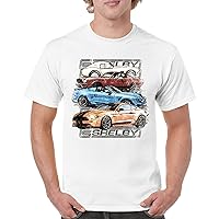 Shelby Cars Sketch T-Shirt Mustang Racing American Muscle Car GT500 Cobra Performance Powered by Ford Men's Tee