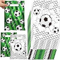 Soccer Goodie Bags 50Pcs Soccer Treat Candy Bags Plastic Party Favor Bags for Soccer Bag Soccer Theme Gift Bag Football Party Supplies Birthday Kids Party Decorations