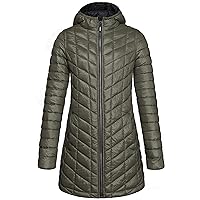 Outdoor Ventures Women's Maryan Hooded Ultra Lightweight Warm Thermolite Long Puffer Coat
