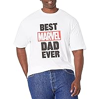 Marvel Big & Tall Classic Best Dad Men's Tops Short Sleeve Tee Shirt