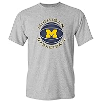 AS1151 - Michigan Basketball Circle Logo T-Shirt Sport Grey