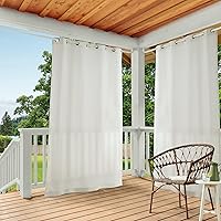 Cabana Solid Indoor/Outdoor Light Filtering Grommet Top Curtain Panel, 54