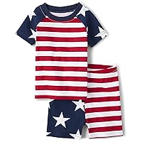 The Children's Place Baby Girls' Family Matching, 4th of July American USA Pajamas Sets, Cotton