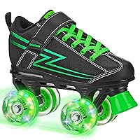 Roller Derby Blazer Boy's Lighted Wheel Roller Skate Black/Green
