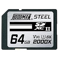 Hoodman 64GB Steel 2000x SDXC UHS-II Class 10 U3 Ruggedized Memory Card