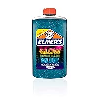 Elmer’s Glow in The Dark Liquid Glue, Washable, Blue, 1 Quart, Glue for Making Slime