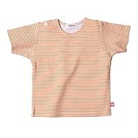 Zutano Baby And Infant Candy Stripe Short Sleeve T-Shirt ~ Orange