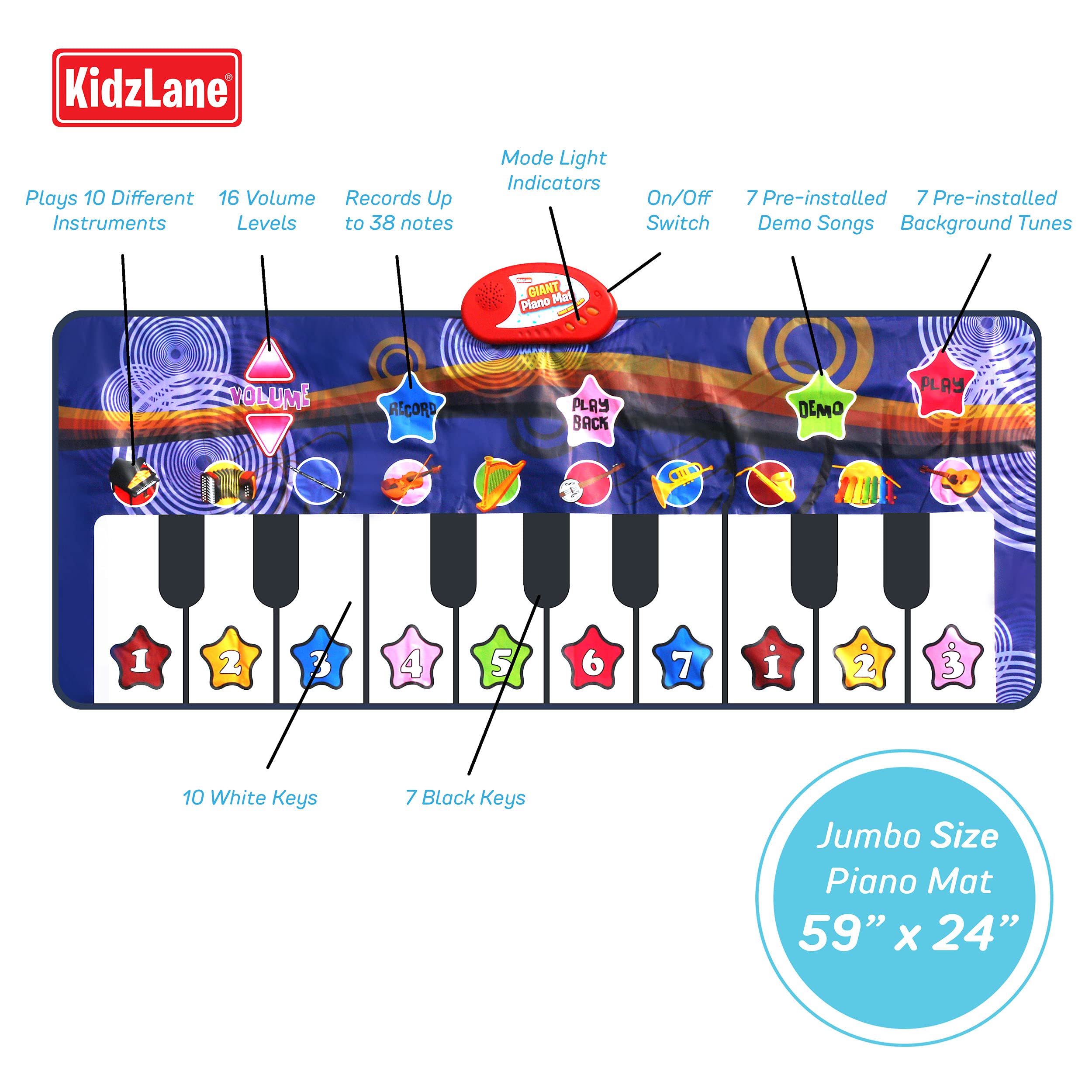 Kidzlane Durable Piano Dance Mat | 59