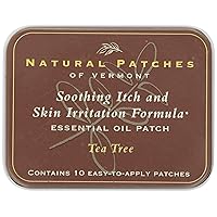 Natural Patches Of Vermont Tea Tree Itch & Skin Care Essential Oil Body Patches, 10-Count Tins