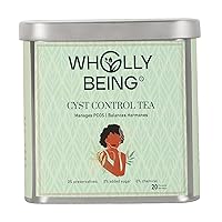 Cyst Control Tea for managing PCOS,regular period,facial hair,acne with Gokshura, Spearmint, Chasteberry, Ashwagandha, Fenugreek seeds etc(20 teabags)