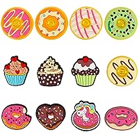 12Pcs Desserts Silicone Focal Beads Bulk, Silicone Beads for Beadable Pen Keychain, DIY Pen Beads Donuts Making Silicone Beads for Kids School Supplies Pens Decor