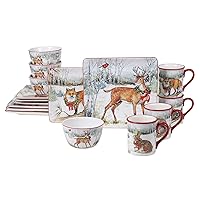 Winter Forest 16pc Dinnerware Set, Service for 4