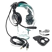 Earhart Pilot Aviation Headset for Airplanes, Helicopter - Active Noise Reduction - Wireless Bluetooth Avionics with Microphone - Professional or Student General Aviation Headphones