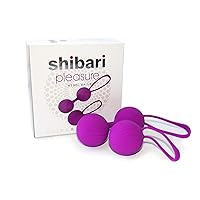 Shibari Kegel Dual Weighted High Grade Silicone Exercise Kit for Bladder Control and Pelvic Floor, Purple