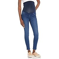 Motherhood Maternity Womens Super Stretch Secret Fit Over The Belly Skinny Jeans Indigo Blue