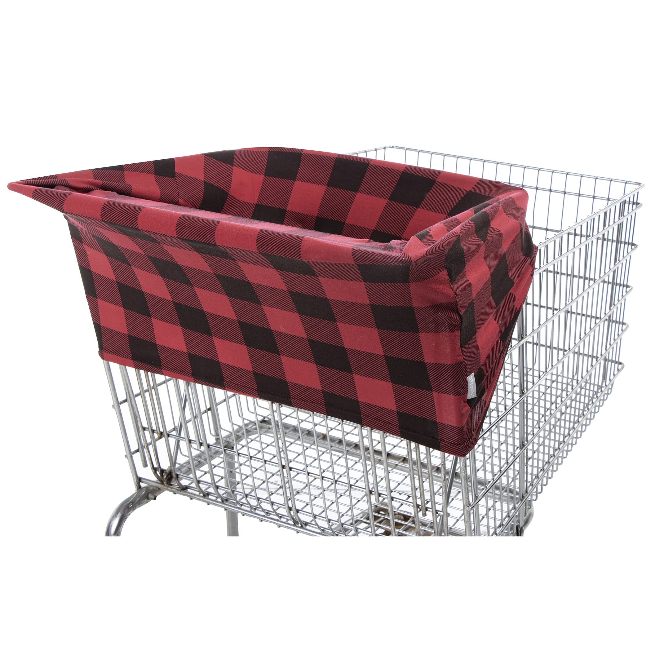 Buffalo Check Multi Use Nursing Wrap-Buffalo Check Print, Scarf, Nursing Cover, Car Seat Cover, Shopping Cart Cover, Cotton/Spandex Jersey, Red and Black, 28 in x 32 in