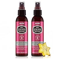 HASK Keratin 5-in-1 Leave In Conditioner Spray for all hair types, color safe, gluten free, sulfate free, paraben free - KERATIN 2 PIECE SET