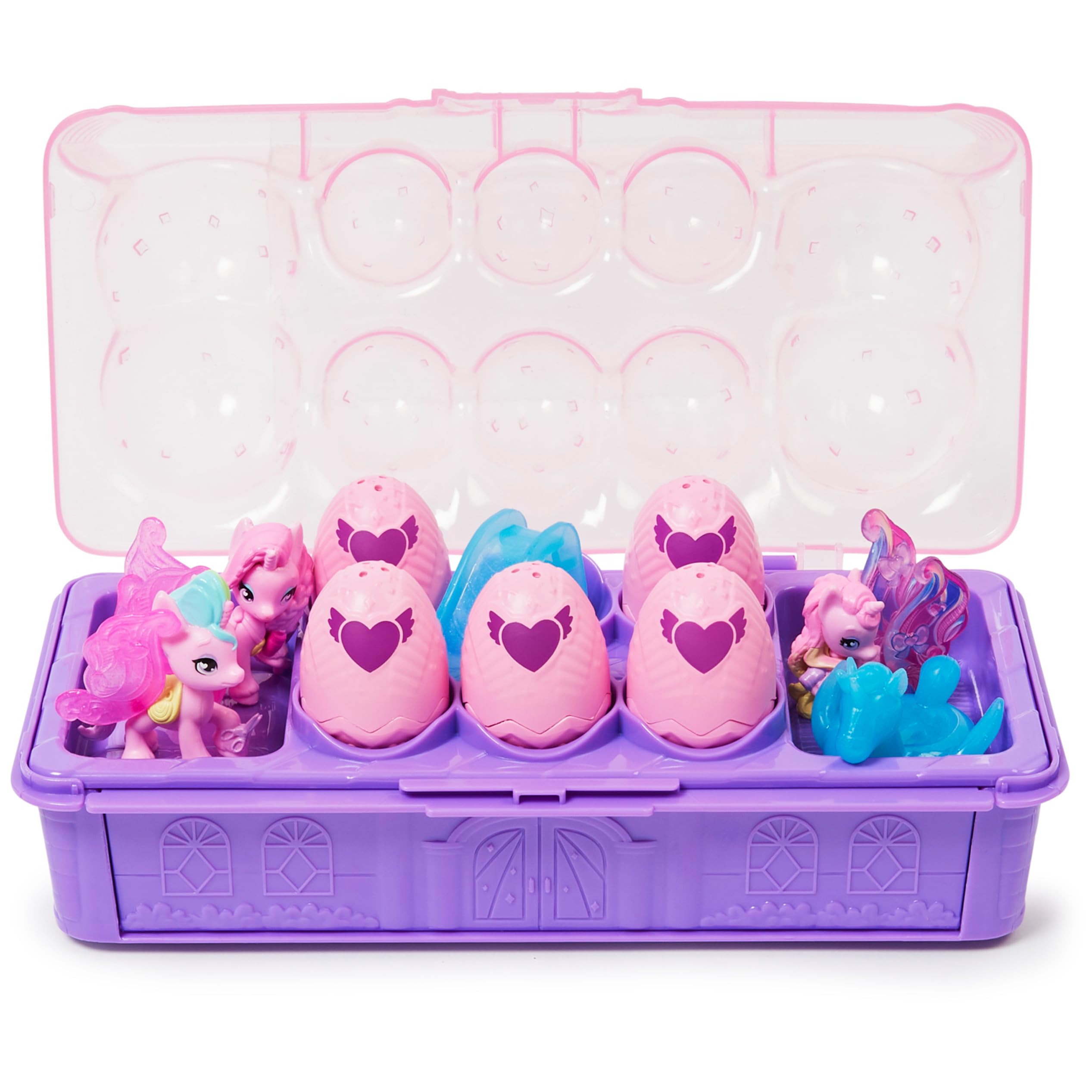 Hatchimals CollEGGtibles, Unicorn Family Carton with Surprise Playset, 10 Characters and 2 Accessories, Kids Toys for Girls Ages 5 and up